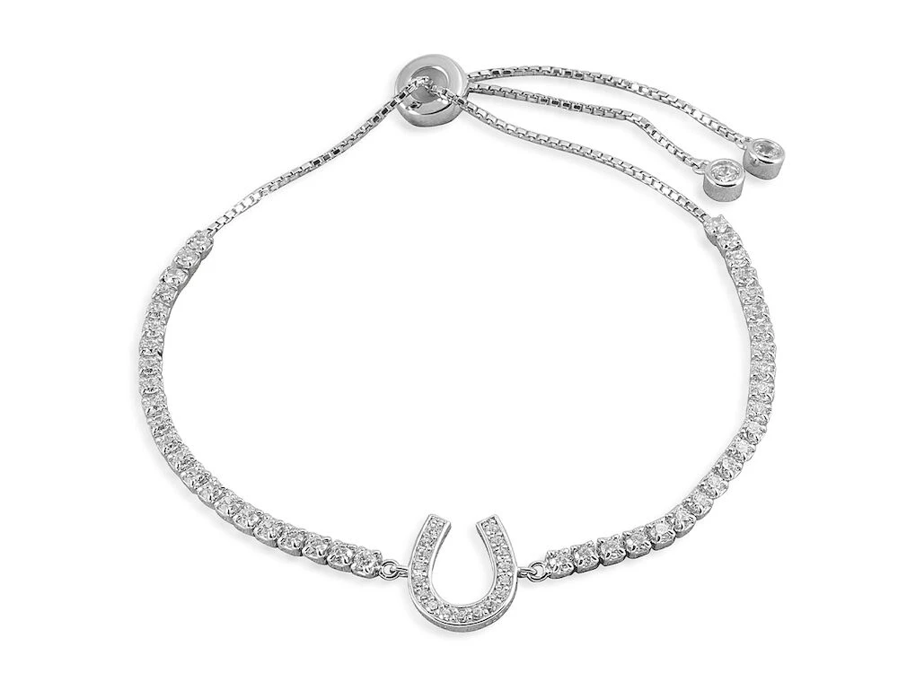Sterling Silver Bolo Horseshoe Bracelet