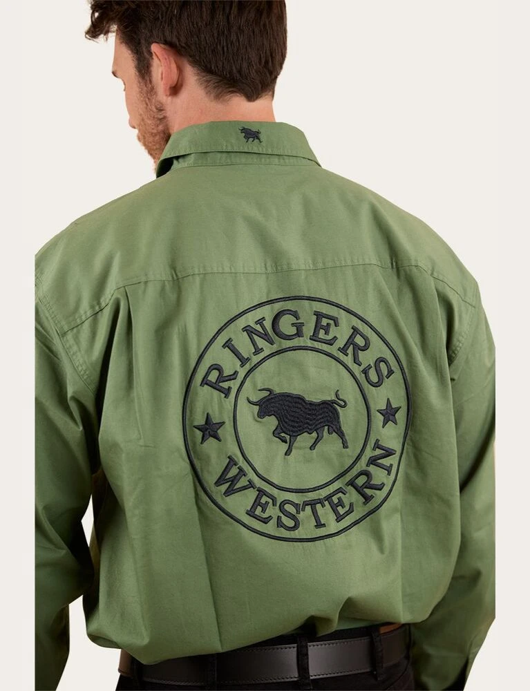 Hawkeye Mens Full Button Work Shirt