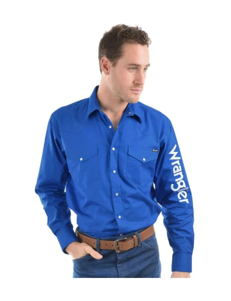Mens Logo Rodeo Long Sleeve Drill Shirt