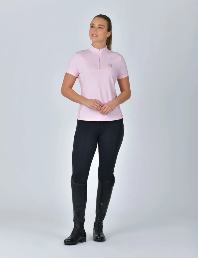 1\/4 Zip Breathable Short Sleeve Top