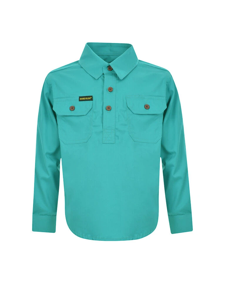 Kids Print Half Placket L\/S Shirt