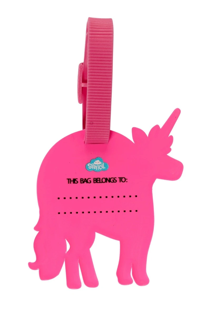 Rainbow Unicorn Silicone Bag Tag