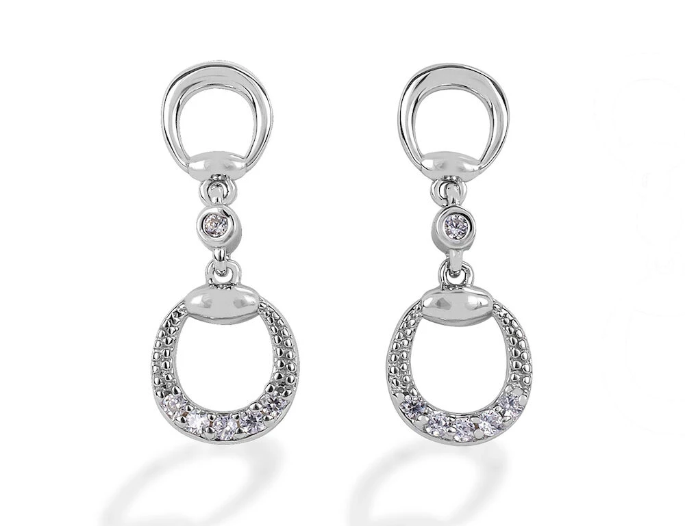 Sterling Silver Dangle Eggbutt Earrings