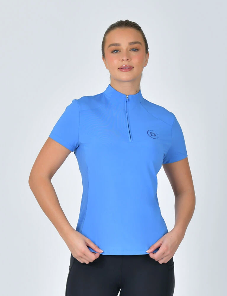 1\/4 Zip Breathable Short Sleeve Top