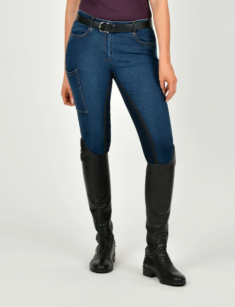 Shona Full Suede Seat Denim Breeches