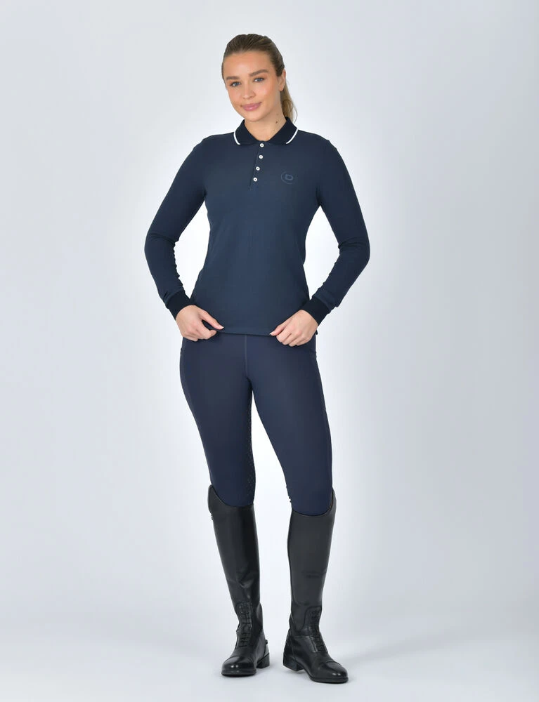 Cotton Pique Long Sleeve Polo