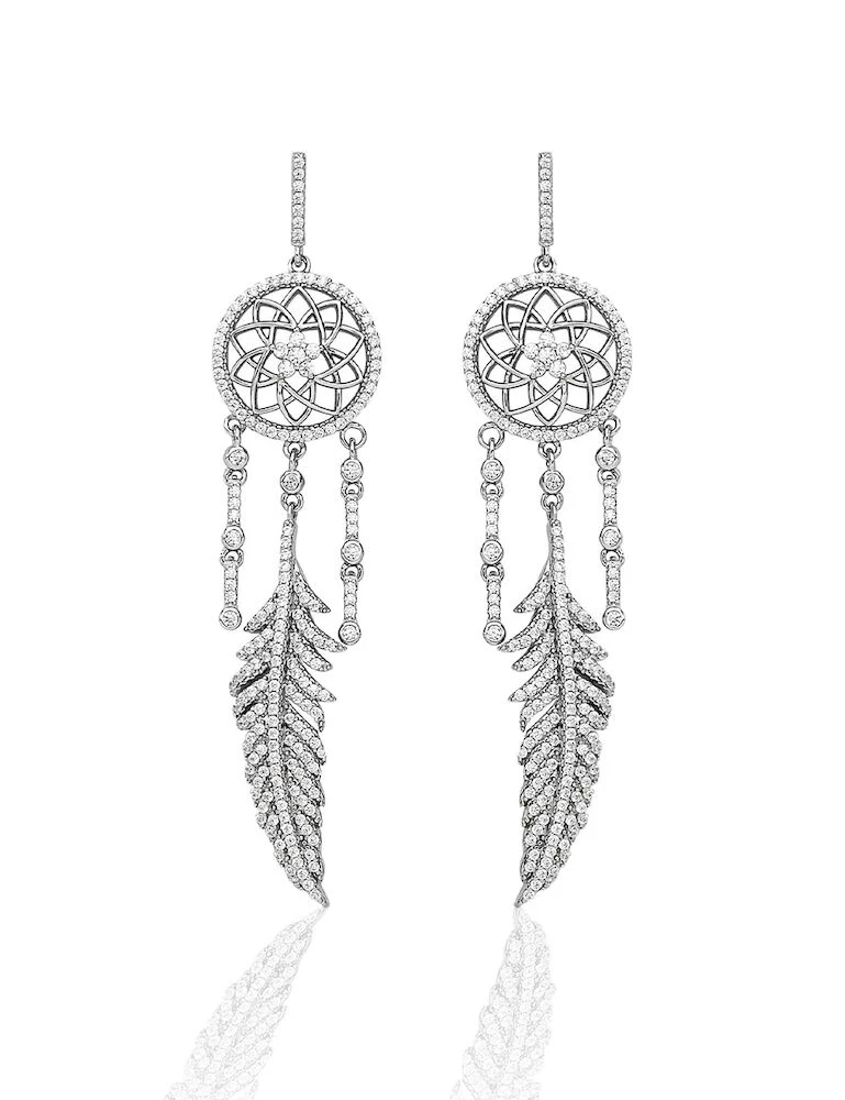 Sterling Silver Dream Catcher Earrings