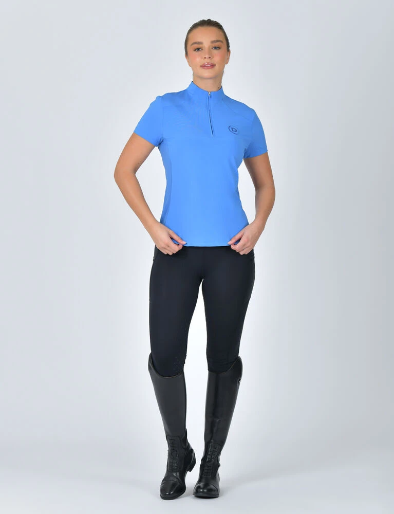 1\/4 Zip Breathable Short Sleeve Top
