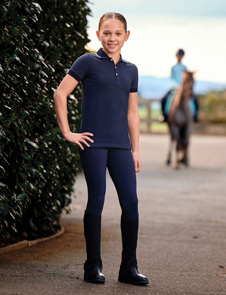 Kids Cotton Pique Short Sleeve Polo