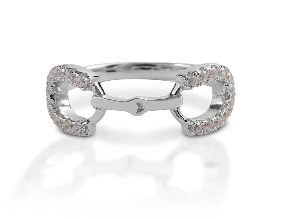 Sterling Silver Horseshoe Bit Ring