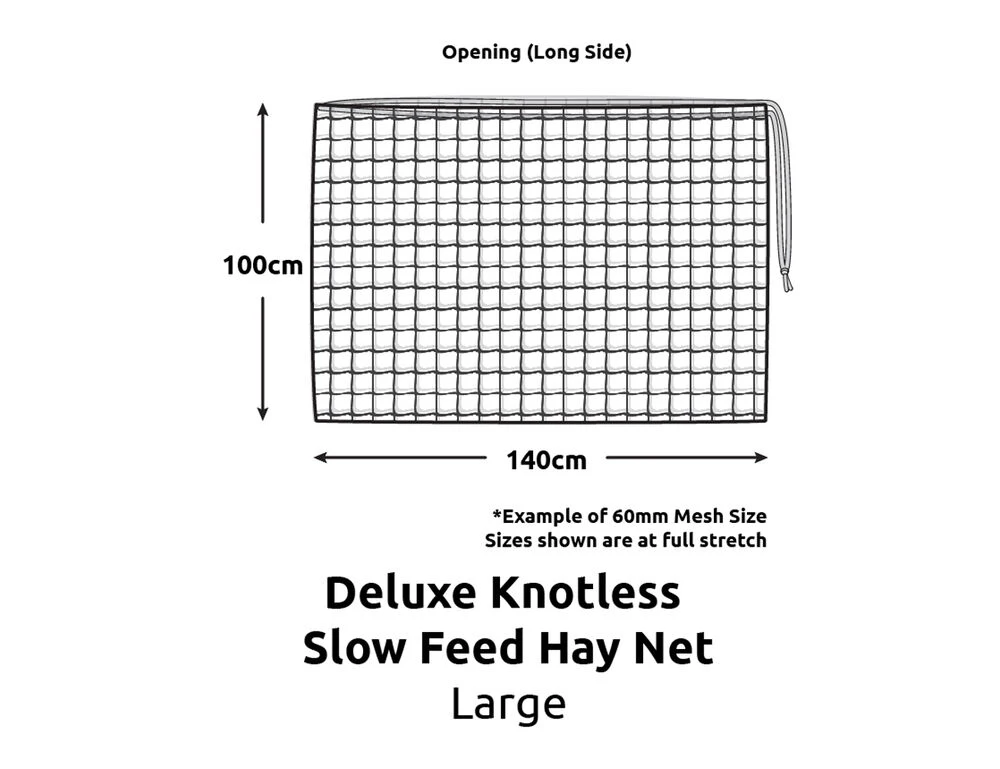 Deluxe 5MM Knotless Slow Feed Hay Net