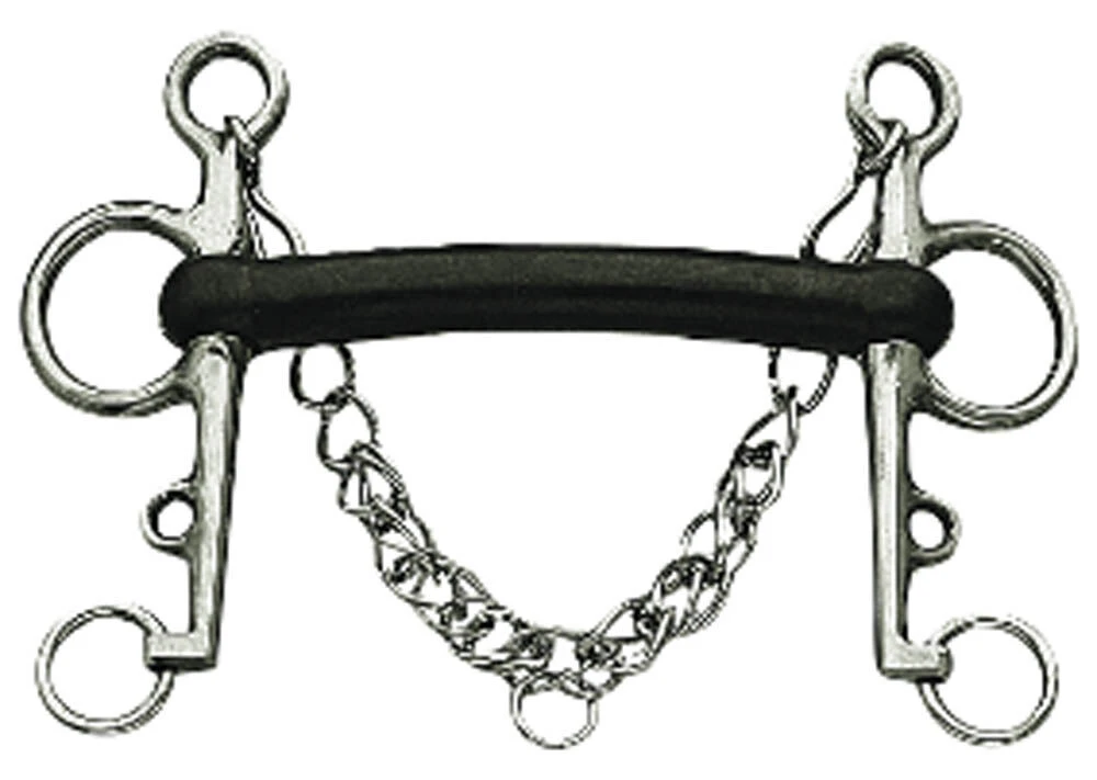 Hard Rubber Mullen Mouth Pelham Bit