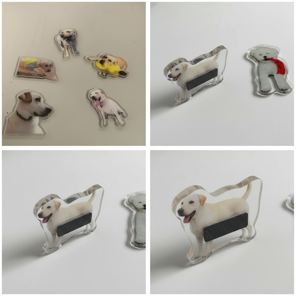 PET-DIY Custom Pet Photo Fridge Magnet – Personalized Dog & Cat Magnet | Cute DIY Gift for Pet Lovers