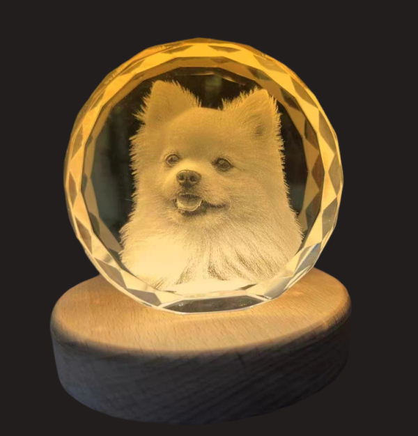 PET-DIY Crystal Memorial – Personalized Engraved Glass Keepsake | Custom Pet or Human Memory Gift | Elegant Tribute Glass Ornament