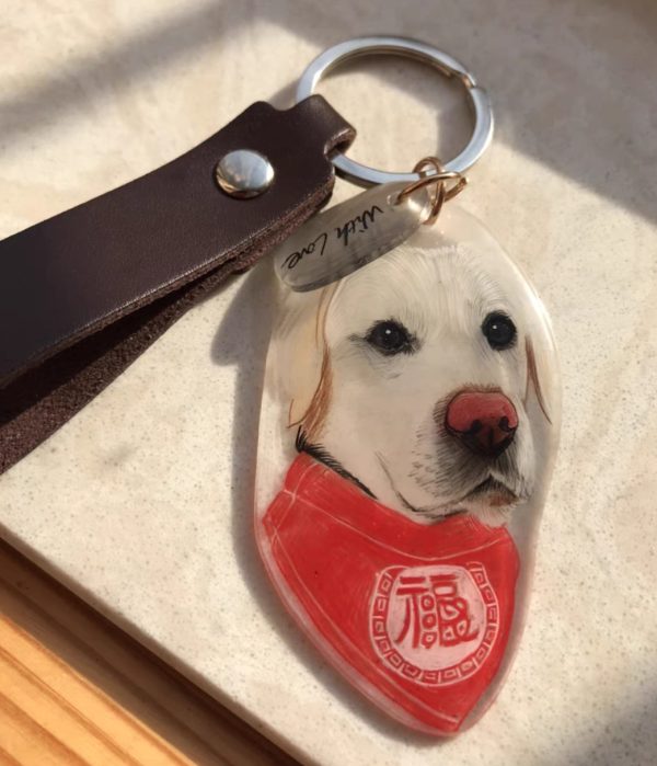 PET-DIY Pet Portrait Tag – Personalized Pet ID Tag | Custom Engraved Dog & Cat Name Tag | Unique Pet Accessory