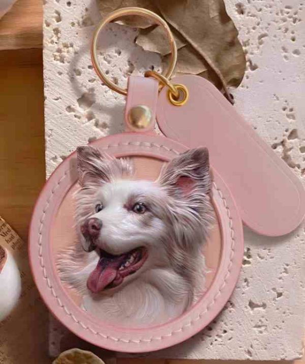 PET-DIY Leather Carved Pendant – Handmade Vintage Necklace for Men & Women