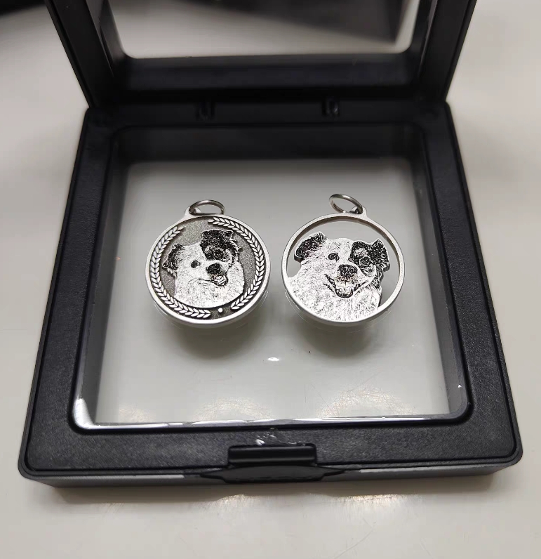 PET-DIY Titanium Steel Pet Pendant – Personalized Pet Necklace | Custom Engraved Dog & Cat Jewelry | Memorial or Gift Accessory