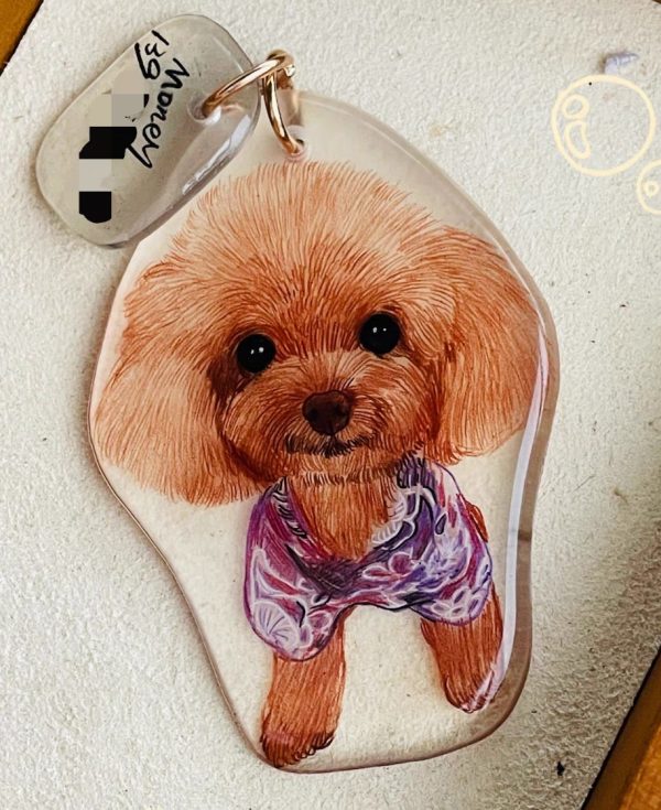 PET-DIY Pet Portrait Tag – Personalized Pet ID Tag | Custom Engraved Dog & Cat Name Tag | Unique Pet Accessory