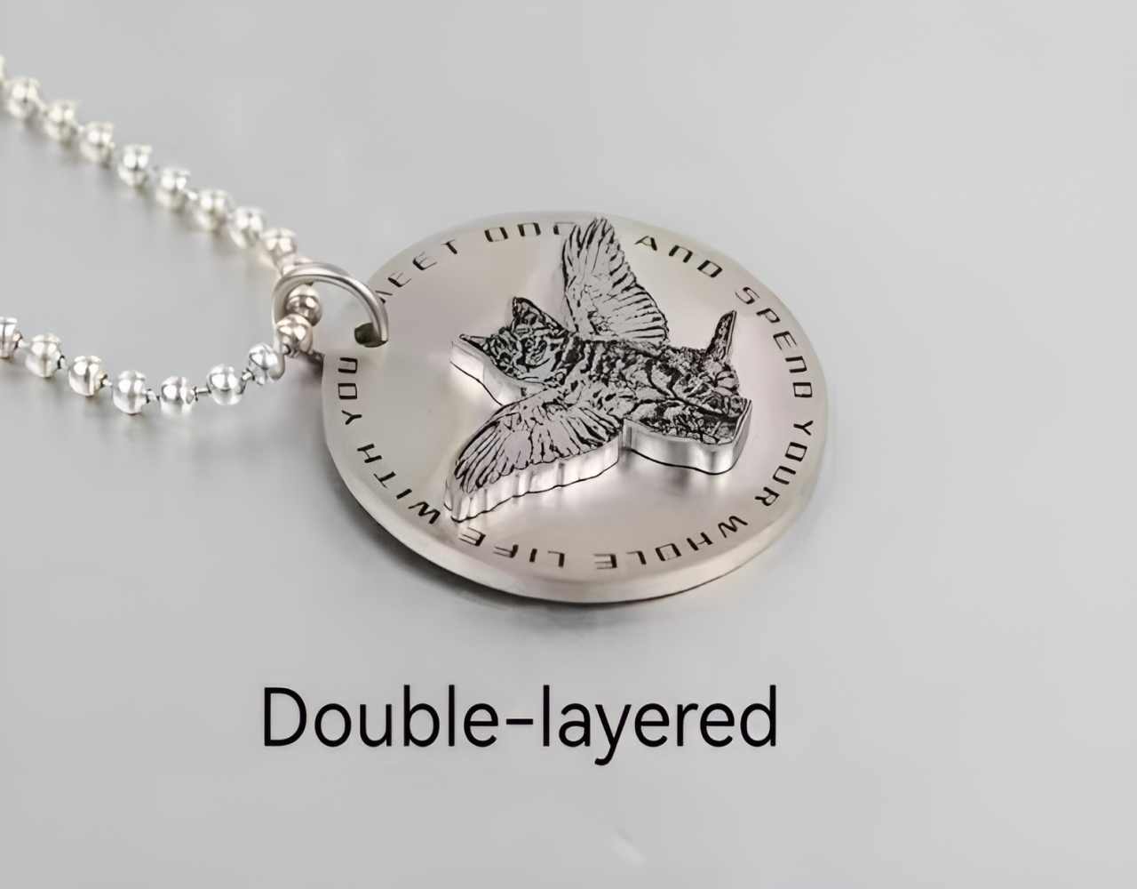 PET-DIY Titanium Steel Pet Pendant – Personalized Pet Necklace | Custom Engraved Dog & Cat Jewelry | Memorial or Gift Accessory
