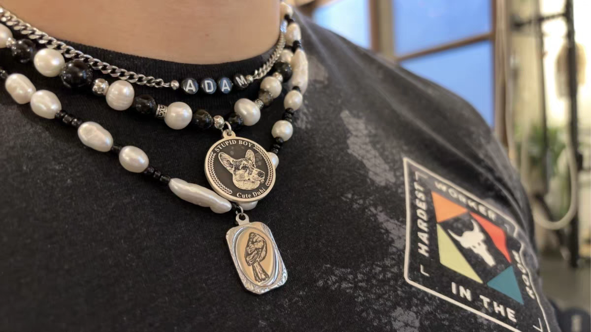 PET-DIY Titanium Steel Pet Pendant – Personalized Pet Necklace | Custom Engraved Dog & Cat Jewelry | Memorial or Gift Accessory