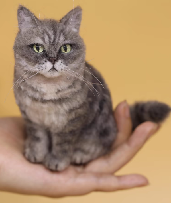 PET-DIY Felted Pet Figurine – Handmade Wool Animal Sculpture | Personalized Pet Miniature | Cute Pet Home Decor & Collectible