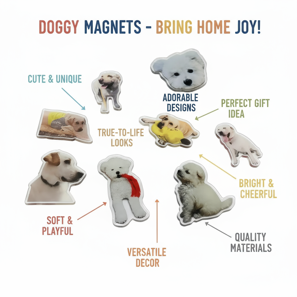 PET-DIY Custom Pet Photo Fridge Magnet – Personalized Dog & Cat Magnet | Cute DIY Gift for Pet Lovers