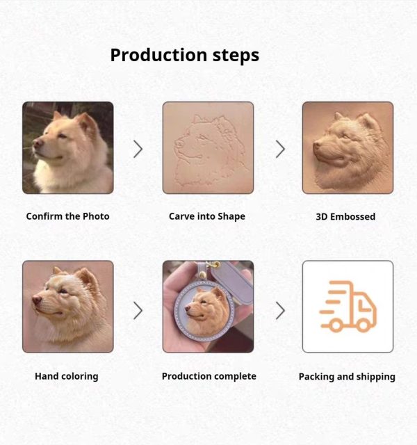 PET-DIY Leather Carved Pendant – Handmade Vintage Necklace for Men & Women