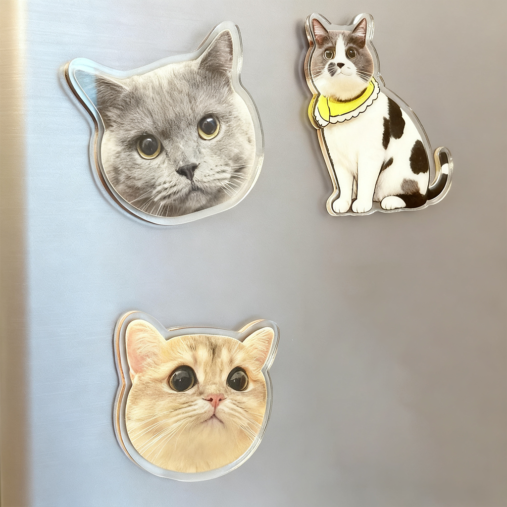 PET-DIY Custom Pet Photo Fridge Magnet – Personalized Dog & Cat Magnet | Cute DIY Gift for Pet Lovers