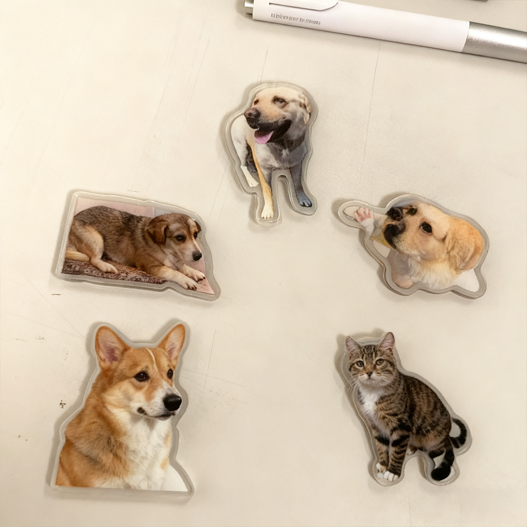 PET-DIY Custom Pet Photo Fridge Magnet – Personalized Dog & Cat Magnet | Cute DIY Gift for Pet Lovers