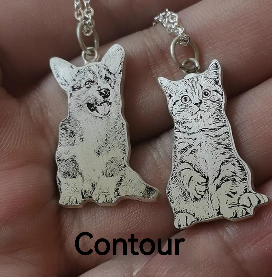 PET-DIY Titanium Steel Pet Pendant – Personalized Pet Necklace | Custom Engraved Dog & Cat Jewelry | Memorial or Gift Accessory