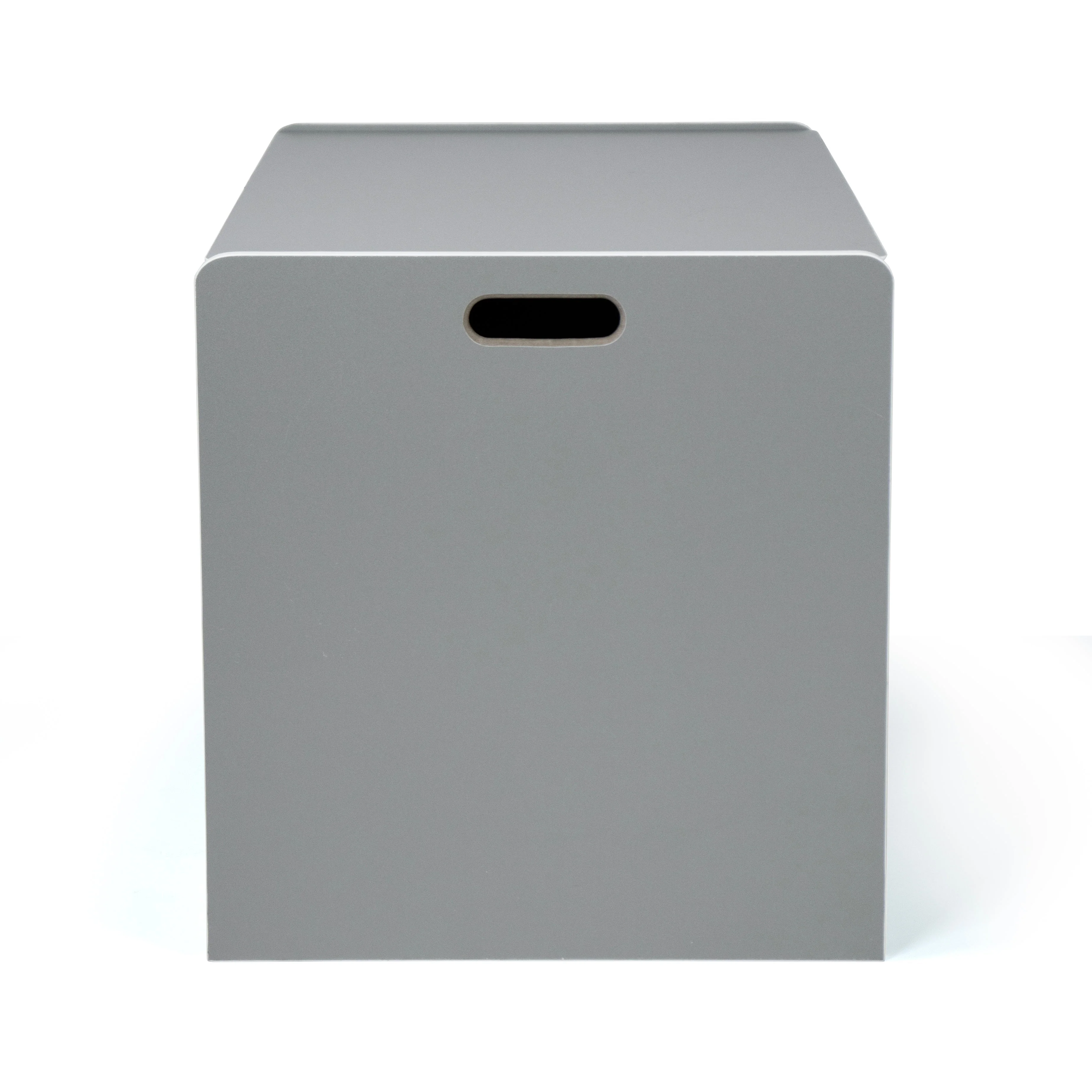 Hinged Toy Storage Chest with Lid, Grey & White