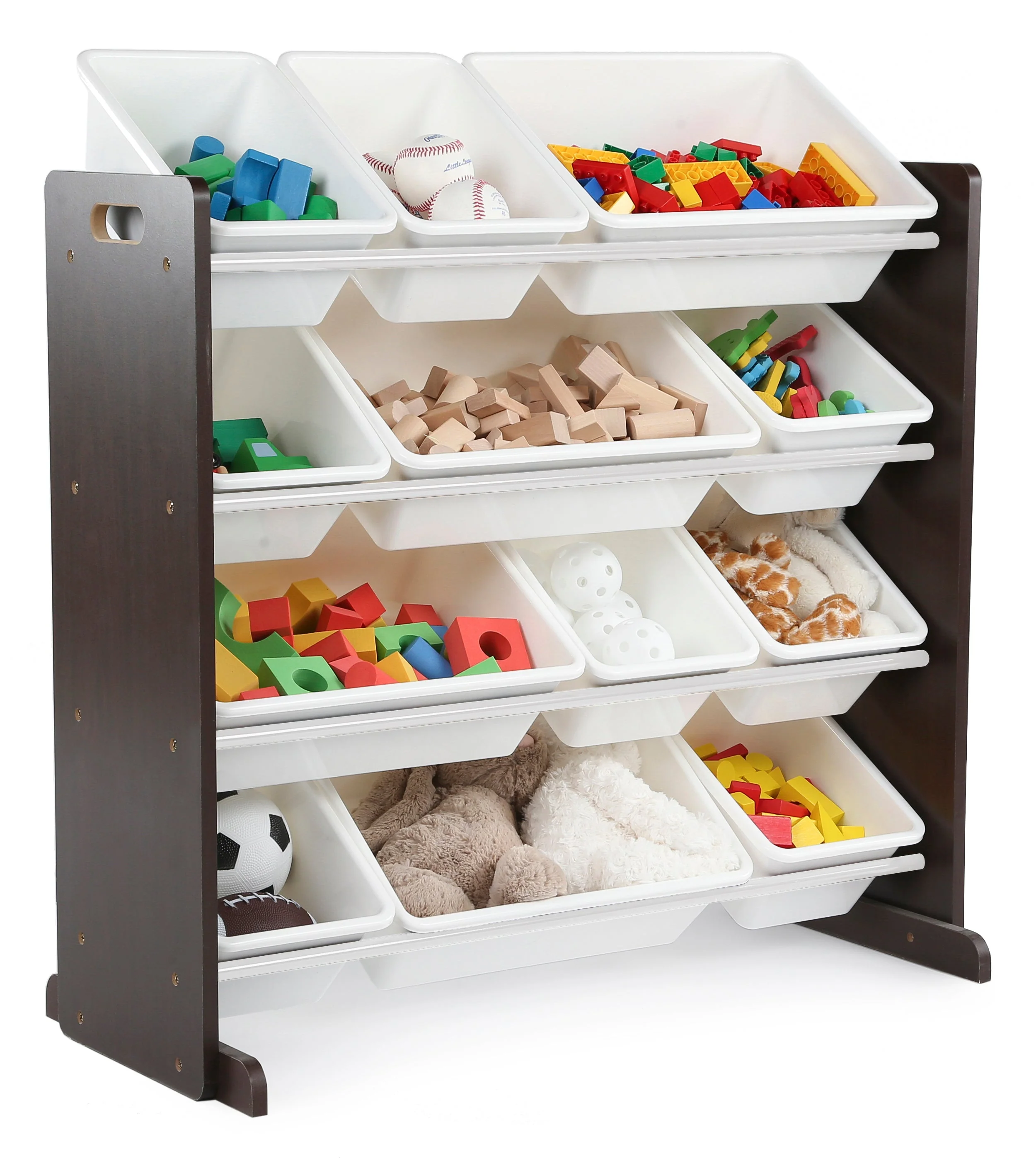 Espresso 12-Bin Toy Organizer