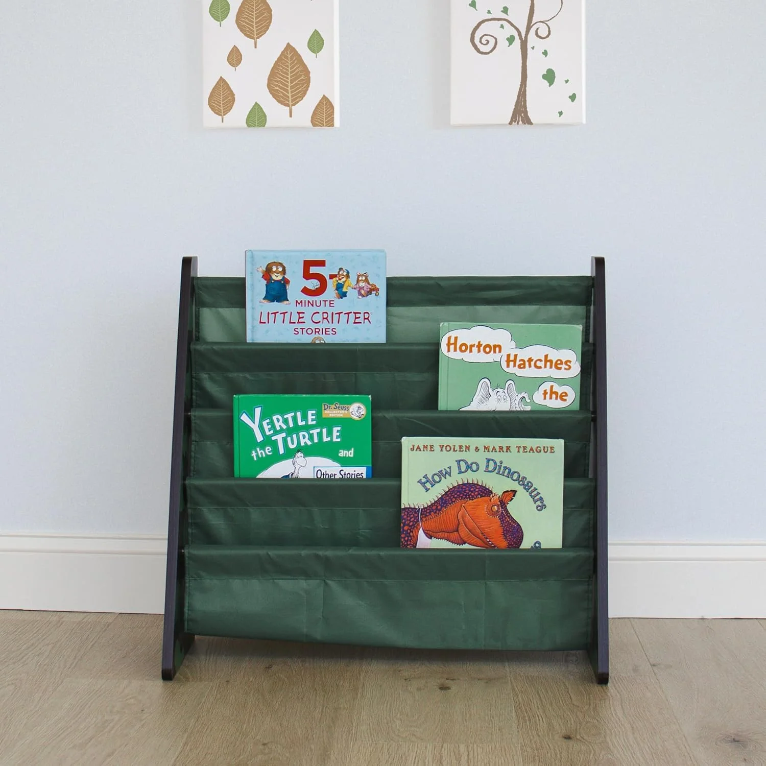 Humble Crew Kids Hunter Bookshelf 4 Tier Book Storage, Army Green Camo