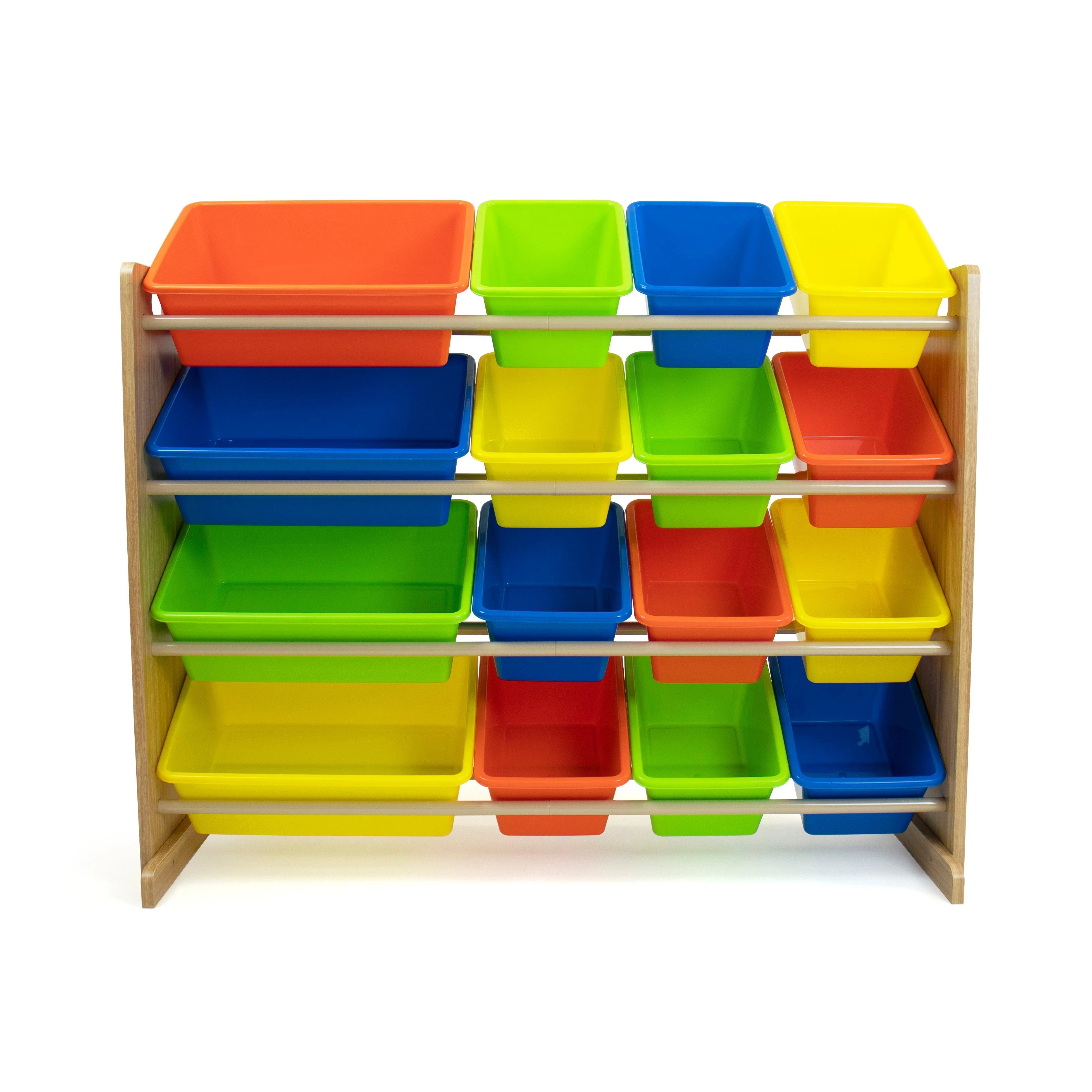 Pacific Super Sized Toy Storage Organizer with 16 Storage Bins, Natural/Multi
