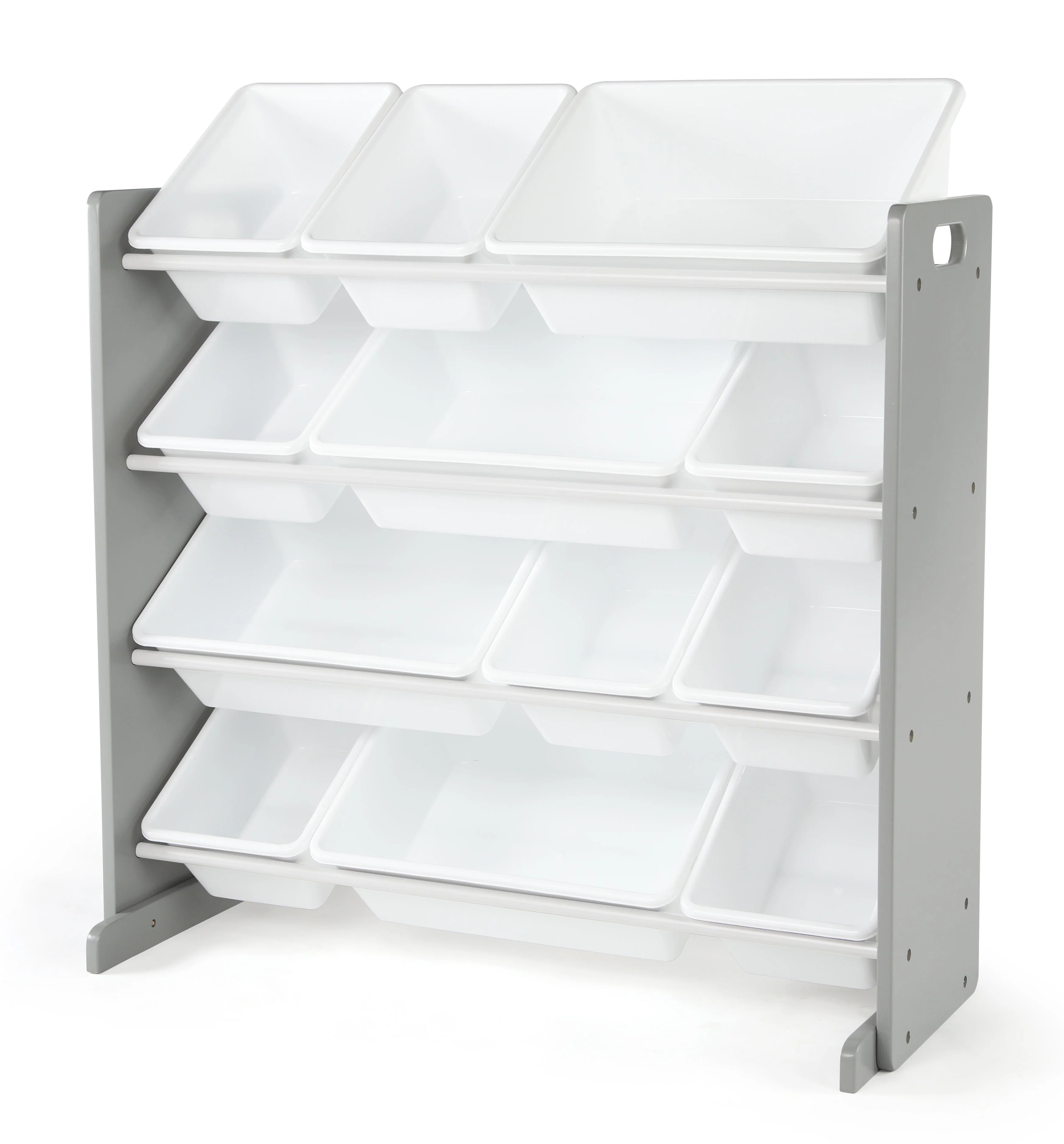 Inspire Grey and White 12-Bin Toy Organizer