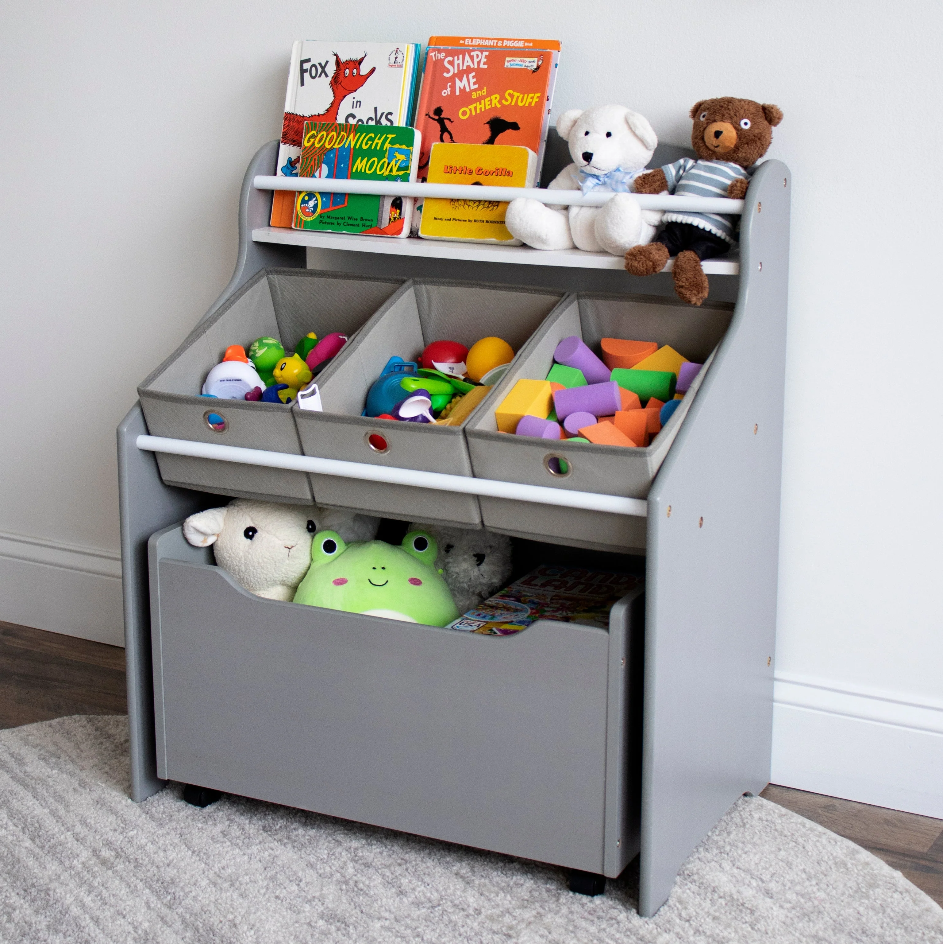 Camden 3-in-1 Toy Storage Organizer with Roll Out Toy Chest