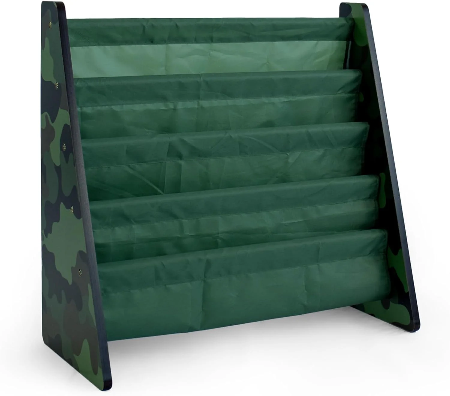 Humble Crew Kids Hunter Bookshelf 4 Tier Book Storage, Army Green Camo