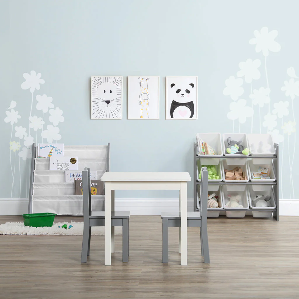 Inspire Grey and White 9-Bin Toy Organizer