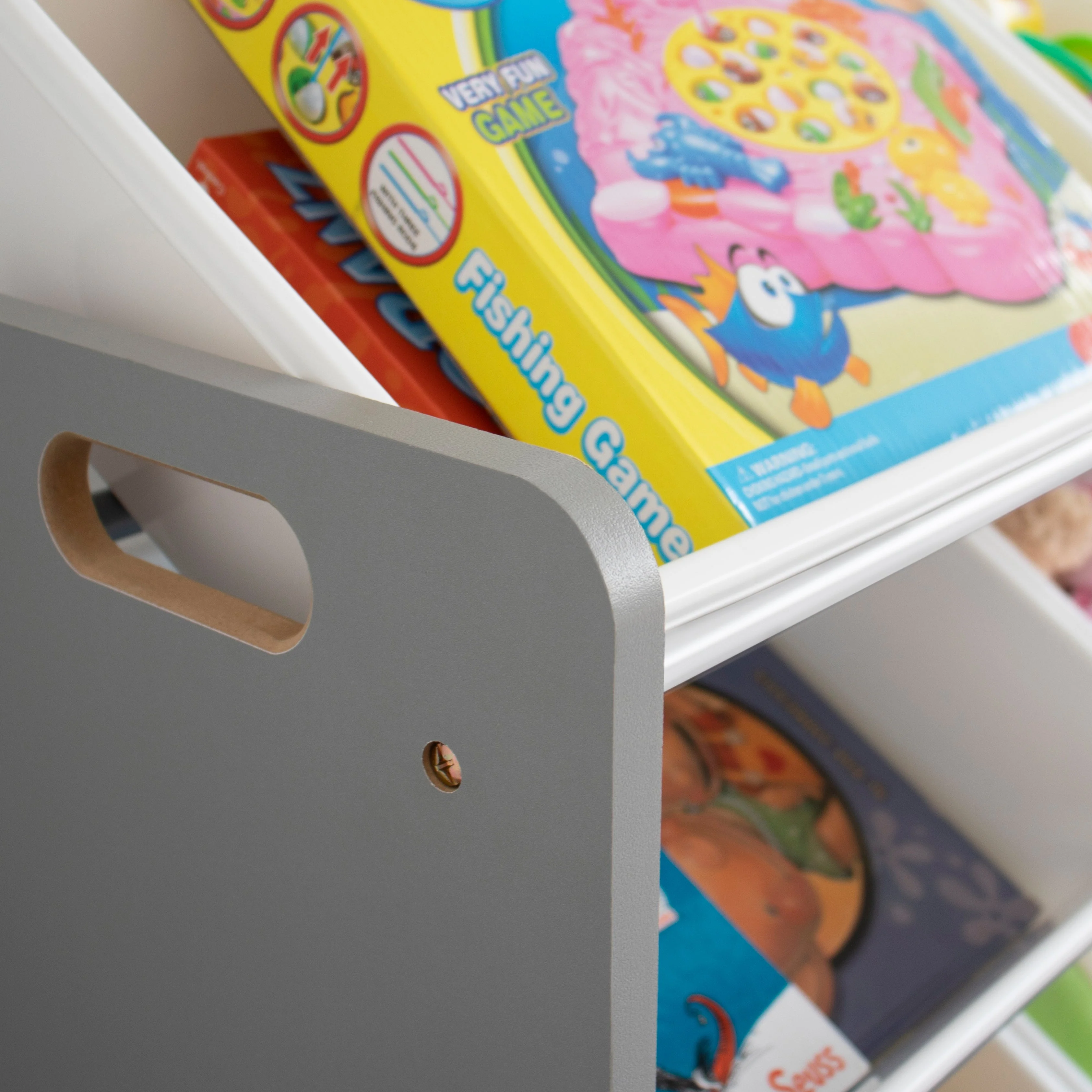 Inspire Grey and White 12-Bin Toy Organizer