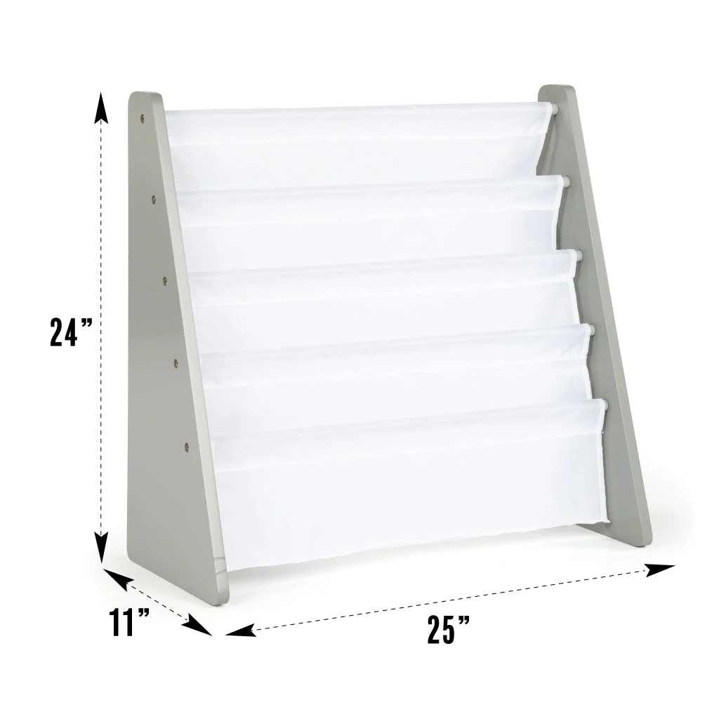 Inspire Grey and White Book Rack