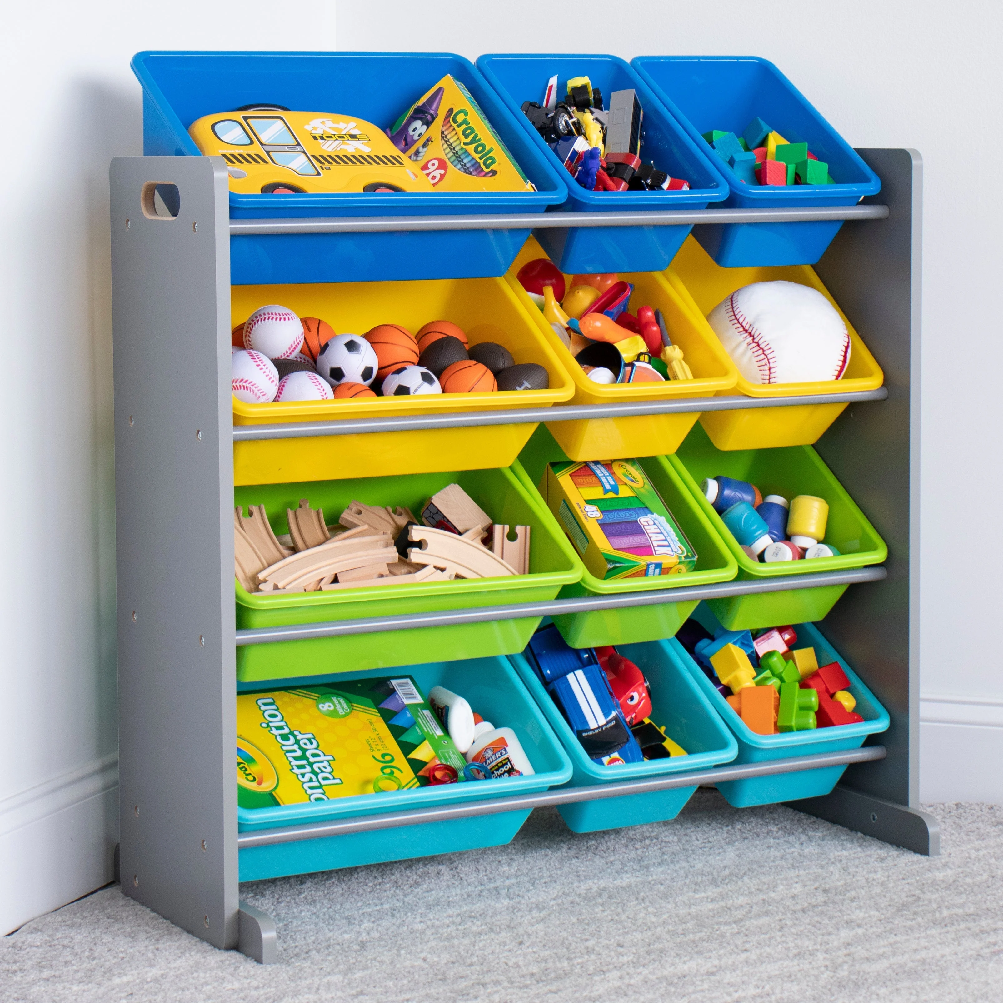 Elements Toy Storage Organizer with 12  Storage Bins