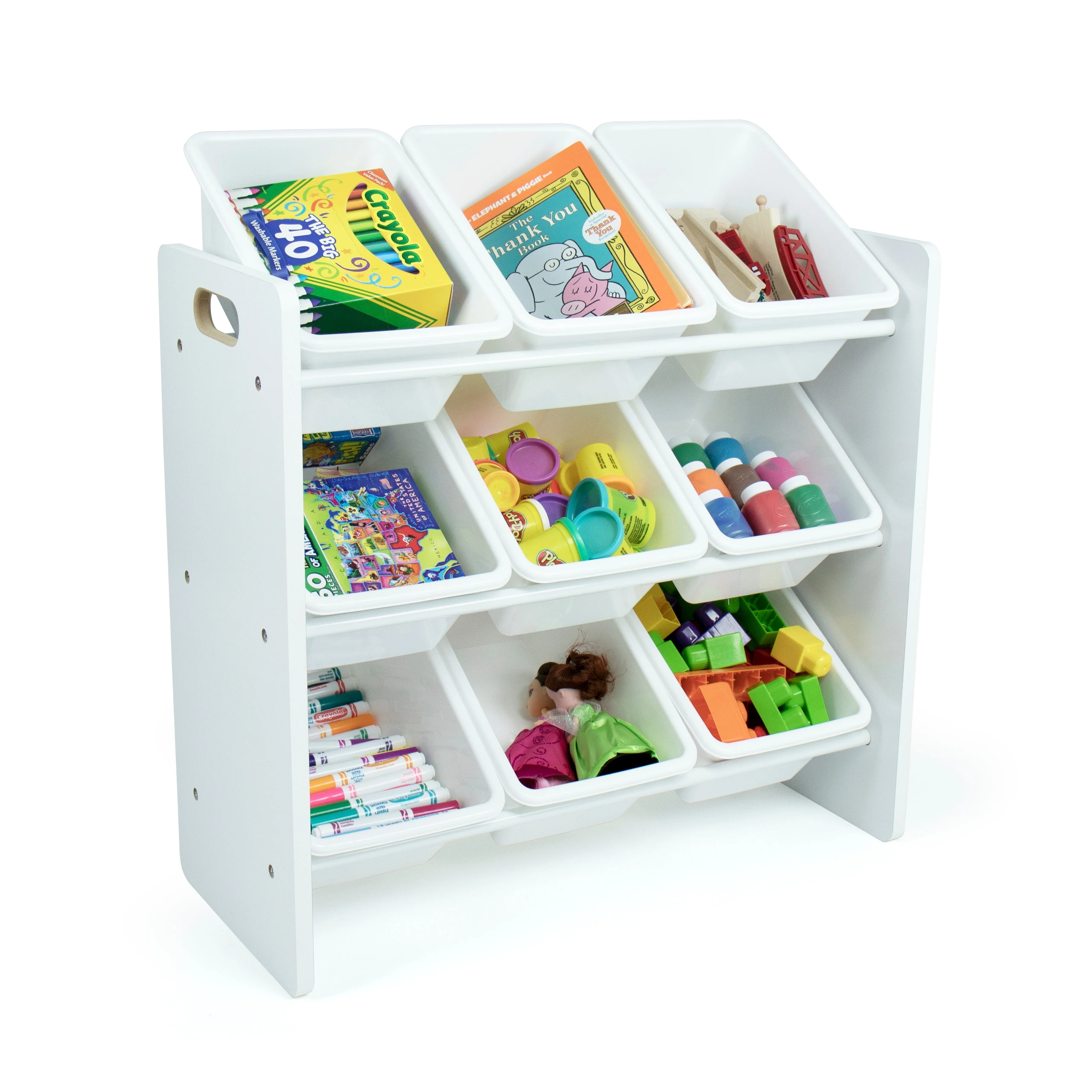 Cambridge  White Toy Storage Organizer with 9 Storage Bins