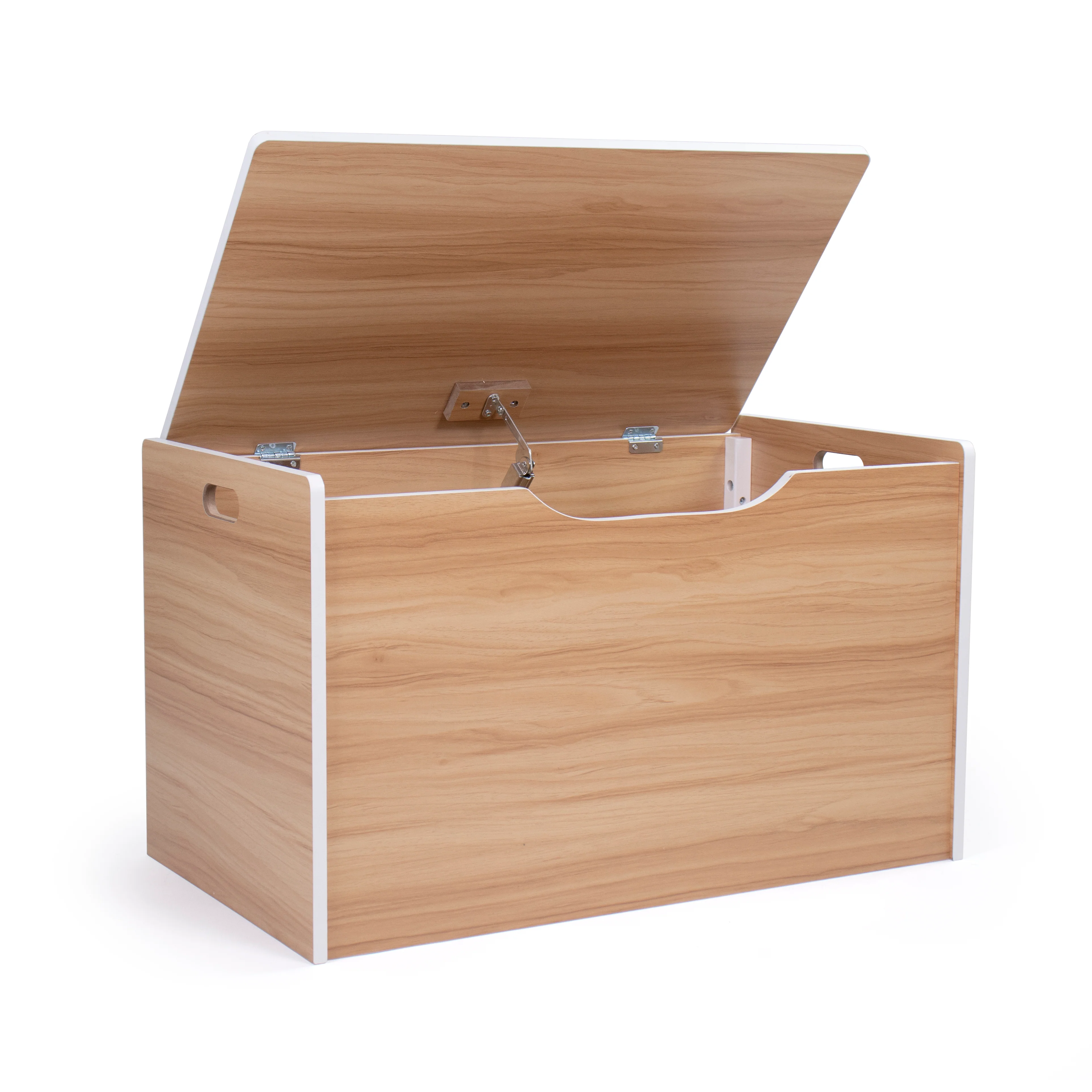 Humble Crew Journey Hinged Toy Storage Chest with Lid, Natural/White
