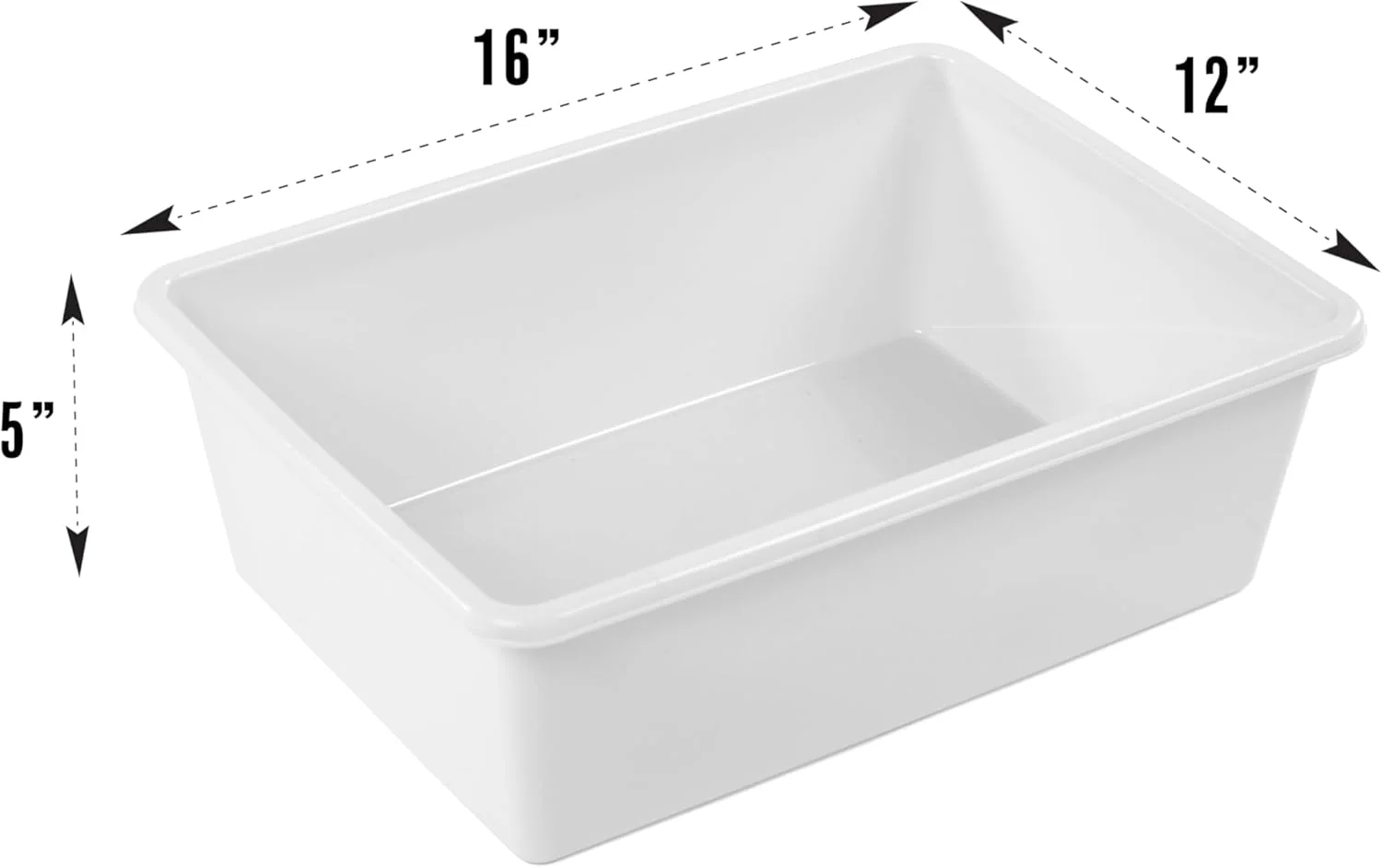 Humble Crew Standard Plastic Storage Bins, Set of 12, White, 12