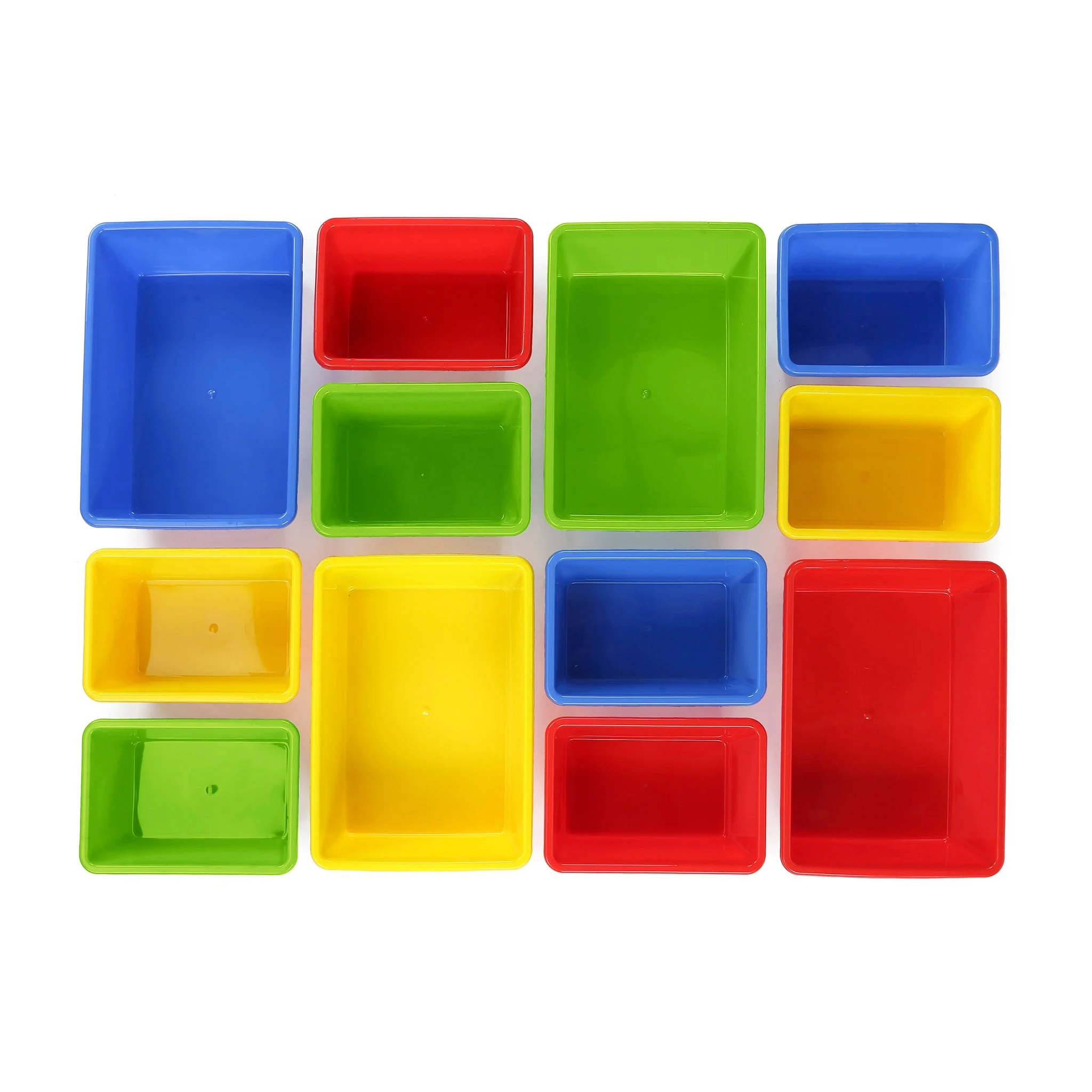 Summit White and Primary 12-Bin Toy Organizer