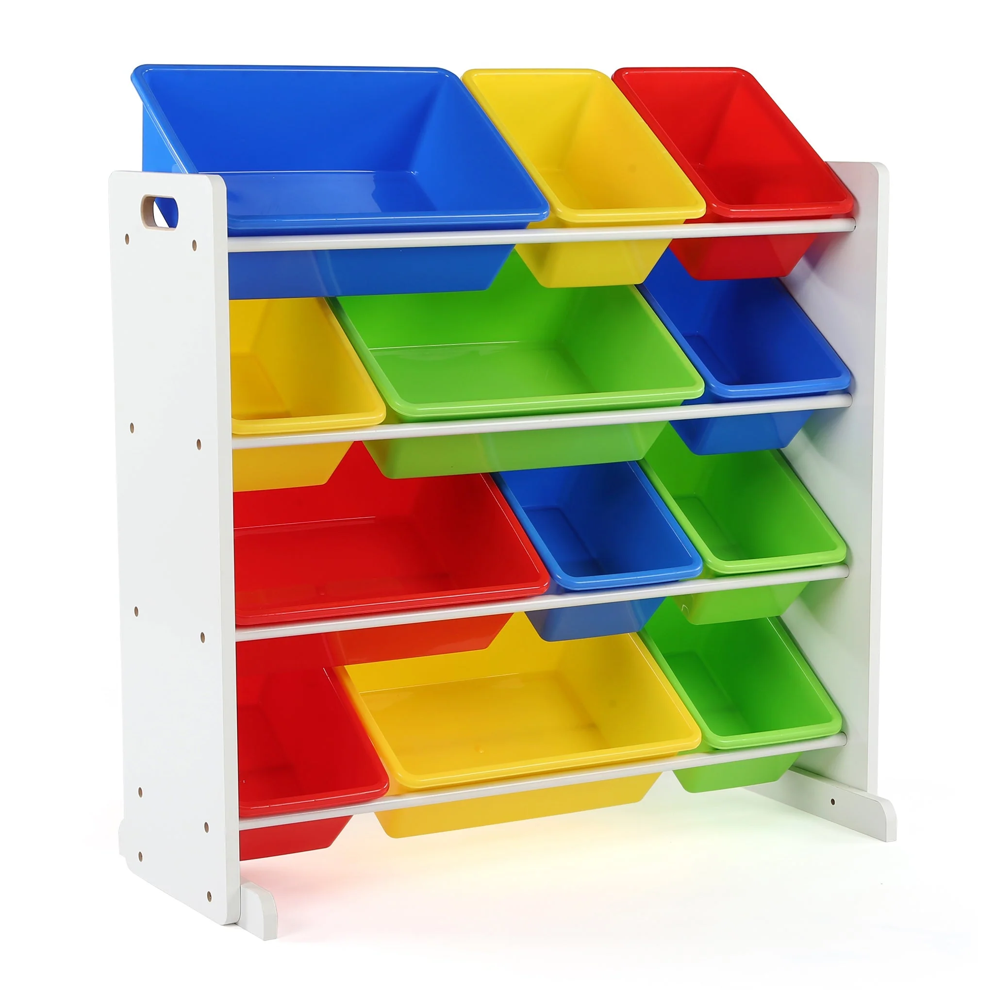 Summit White and Primary 12-Bin Toy Organizer