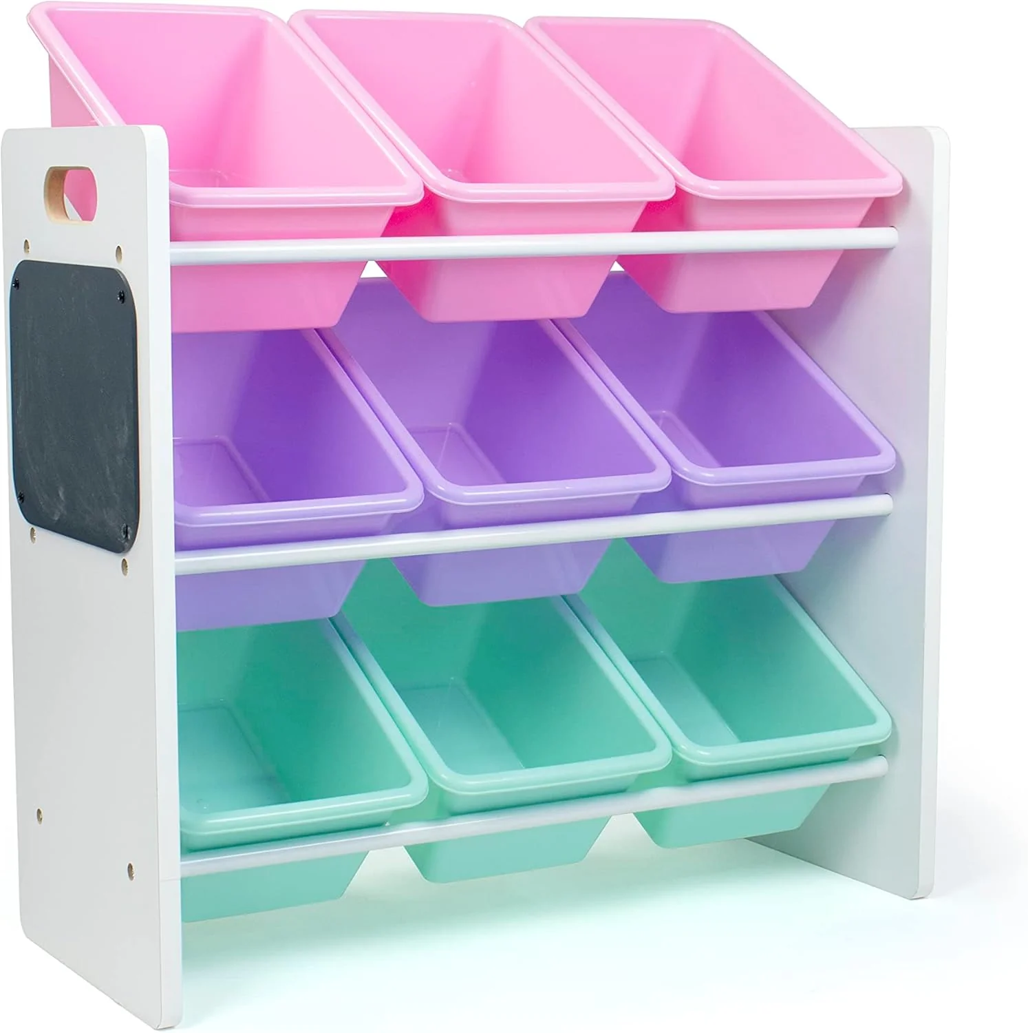 Humble Crew 9 Bin Toy Storage Organizer with Chalkboard Side Panel