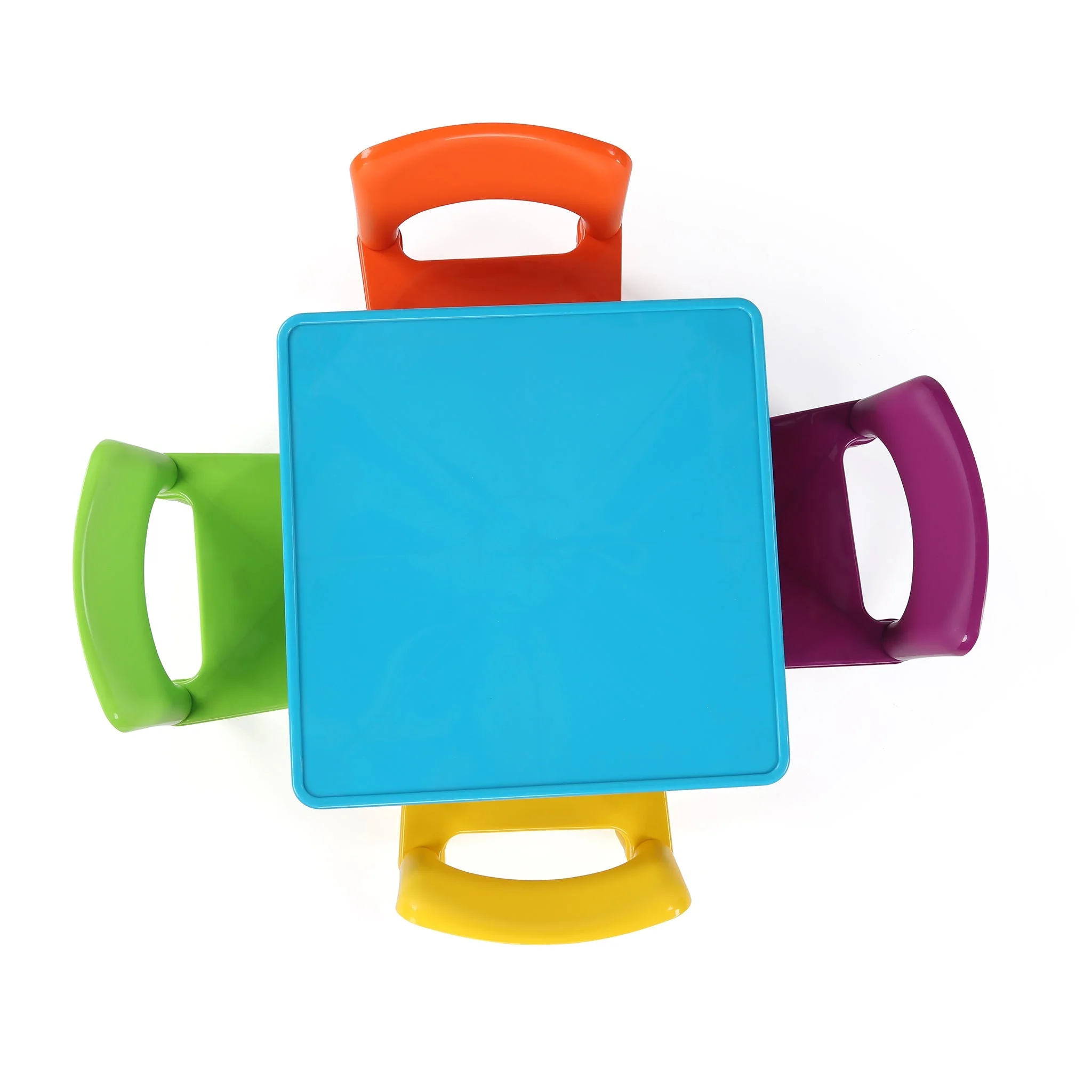 Playtime Plastic Activity Table 5-Piece Set - Bright Blue