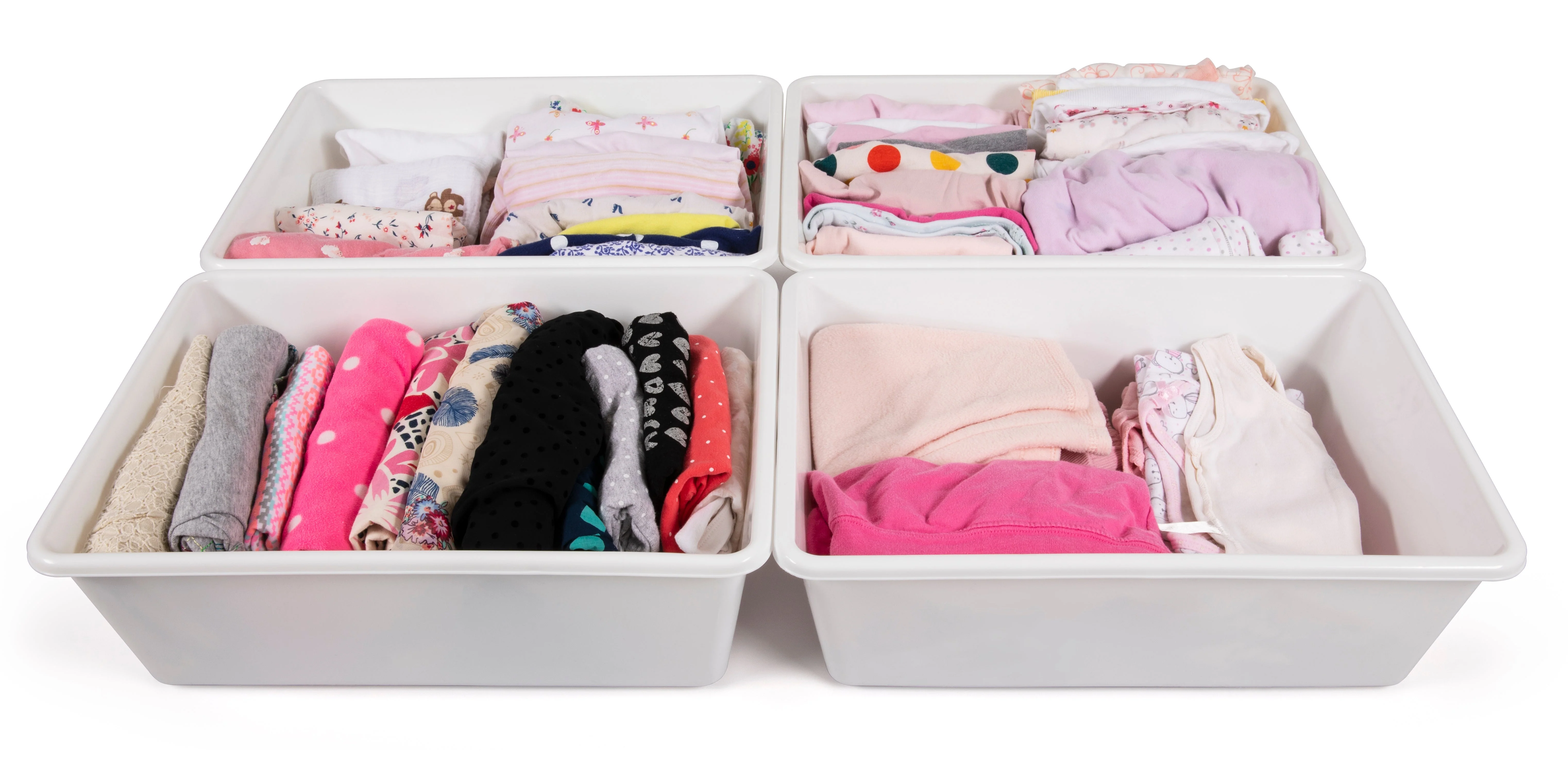 White Bin 4Pack Large