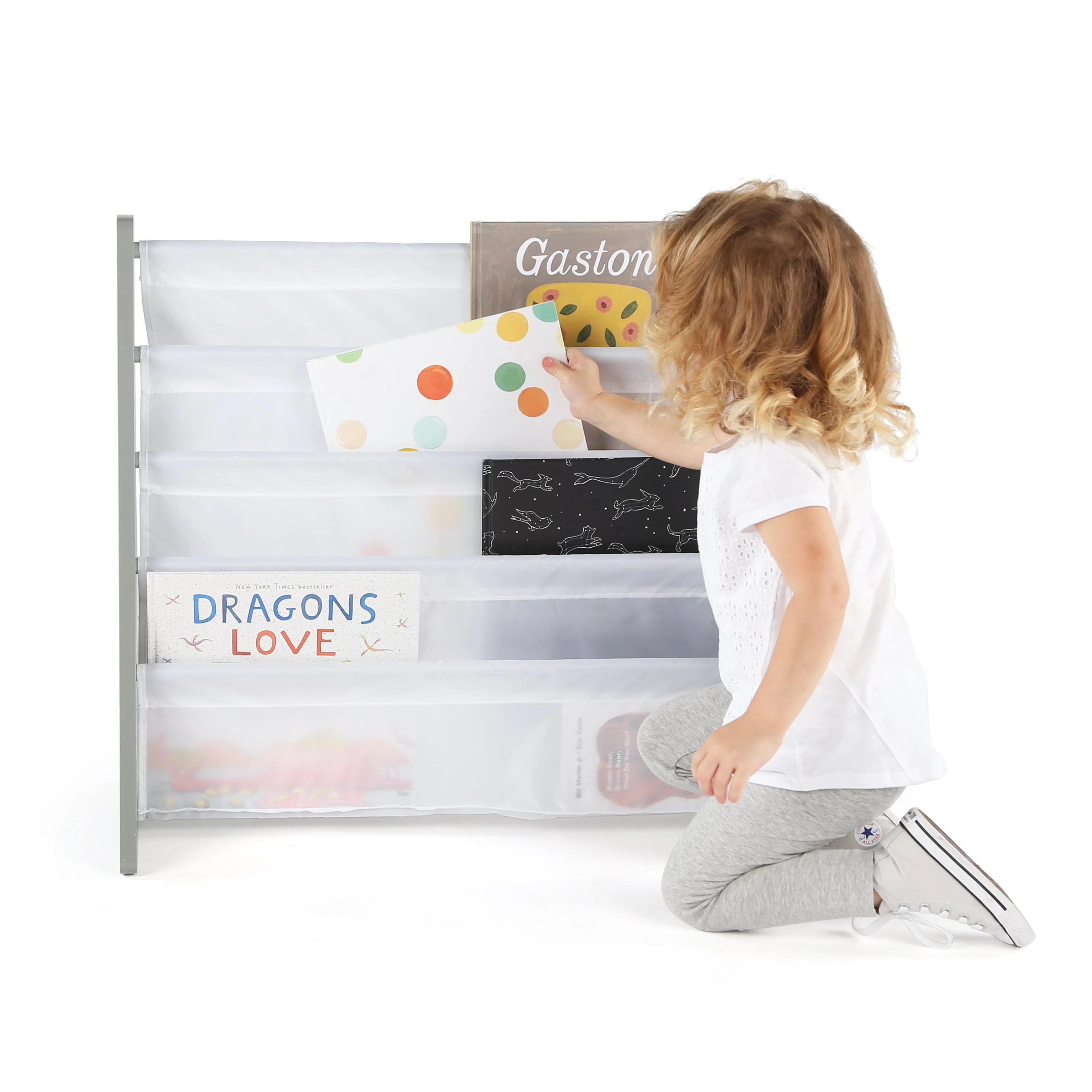 Inspire Grey and White Book Rack